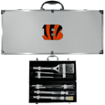 Cincinnati Bengals 8 pc Stainless Steel BBQ Set w/Metal Case
